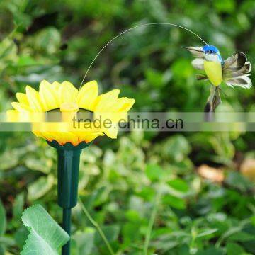 Hotest Solar Hummingbird With Sunflower Solar Dancing Hummingbird Garden Decoration Solar Hummingbird Artificial Hummingbird photo-2