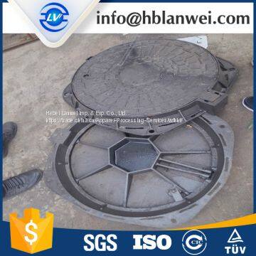 B125 Ductile Iron Manhole Cover with metal chain