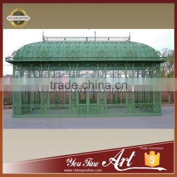 Large European Style Iron Gazebo With Glass