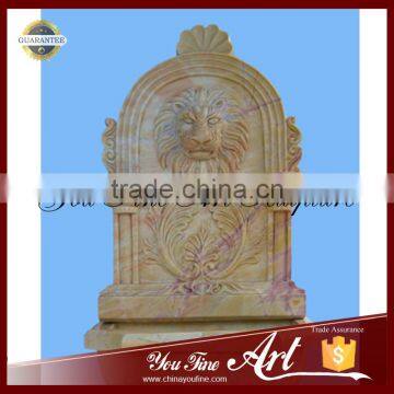 Hand Carved Marble Lion Head Wall Fountain photo-2