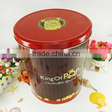 Wholesale new design empty popcorn tin can