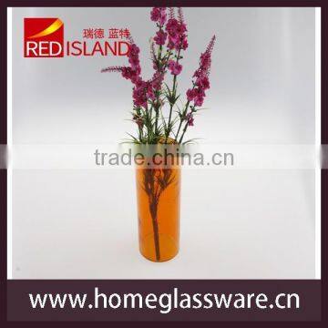 tumbler round colored cross pattern flower vase