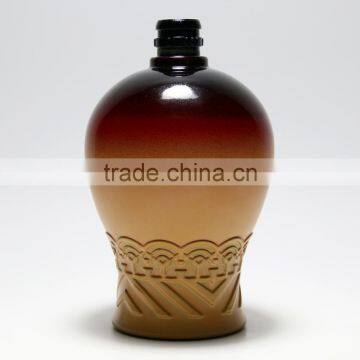 China style glass jar colored spraying spirit glass bottle