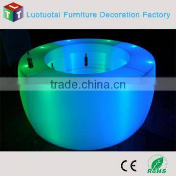 2015 Hot Sale Plastic Led Round small Bar Counter