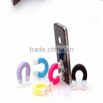 2014 New design silicone u shaped mobile phone holder