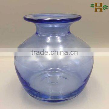 Colored Pumpkin Shaped Trumpet Glass Vase photo-4