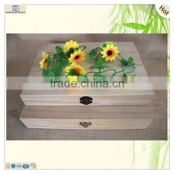 Wholesale Unfinished Craft Candles Pine Paulownia Wood Trunk Boxes photo-6