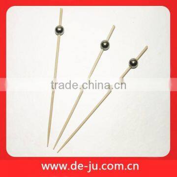 Yellow Ball Decorative Short Handle Bamboo Skewers photo-2