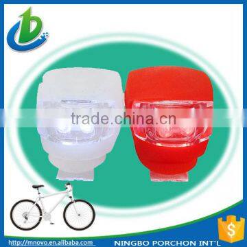 Popular safety silicon bike bicycle light with LED