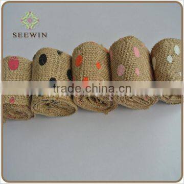 Hot sale jute ribbon with coating - more color for choose