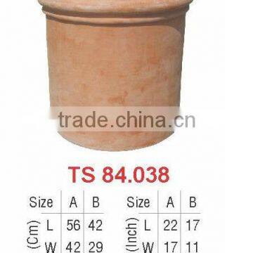 Outdoor terracotta flower pot