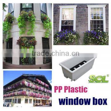 2015 new product big plastic rectangular planter cheap flower planter