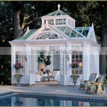 2016 luxury beautiful white steel garden greenhouse for sale