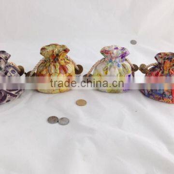 Promotional ceramic allover design purse shape money box