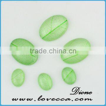 Round Shape Resin Cabochon Jewelry Pendant , Dried Flower Resin Cabochon , Clear Flat Resin Cabochon photo-3