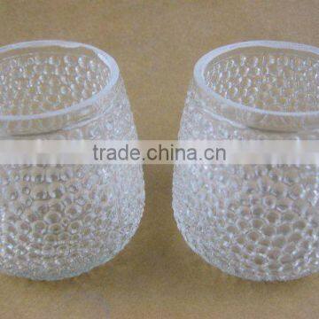 Pocking Mark Glass Candle Holder photo-3