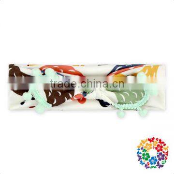 New Pattern Little Baby Pom Pom Hair Warp Boutique Bunny Cat Ear Headband photo-3