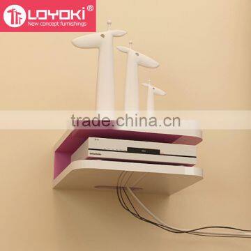 Wooden Magic Floating Wall Mounted Small TV Stand photo-3