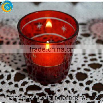 Red votive candle holders,table centerpieces for wedding