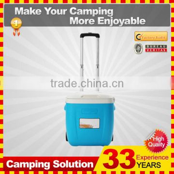 foldable rotomolded picnic cooler box with chairs and tables