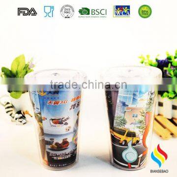 Customized Logo AS Plastic Tumbler With Straw for Promotional photo-3