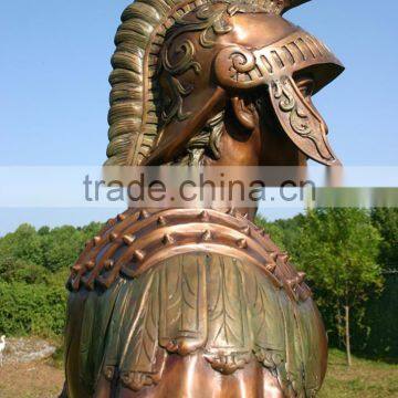 Large Outdoor Copper Sculptures Metal Craft Bronze Life Size Spartan Statue photo-4
