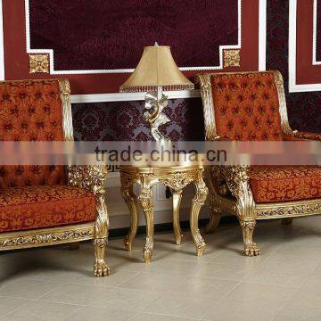 Luxuious Antique Solid Wood Italian Rococo Elegant Gold Color European Style French King Size Bedroom photo-6