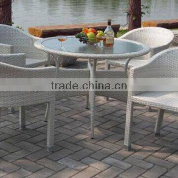 Outdoor Patio Wicker Furniture 5PC Modern Dining Set(outdoor Rattan Lounge Rattan Daybed Sofa Set(BF10-R62) photo-1