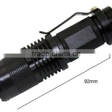 Factory Price Aluminum Battery Operated Tactical 3mode LED Mini Flashlight With Adjustable Focus photo-3