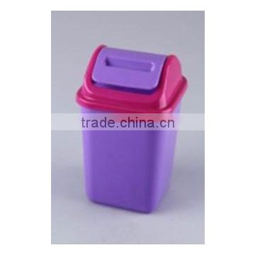 plastic trash can