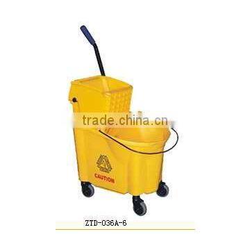 36L Cleaning PP Plastic Mop Bucket With Wringer