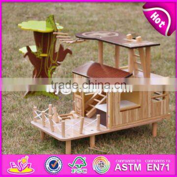2017 New Products Indoor Children Toys Wooden Treehouse Dollhouse W03B059 photo-6