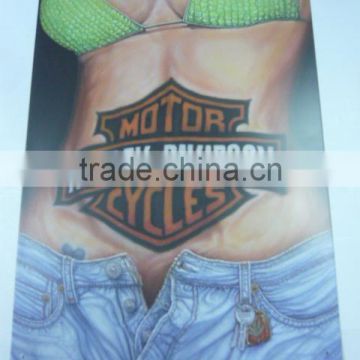 CMYK printing tin sign board with roll edge