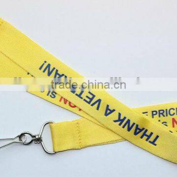 new yellow nylon lanyard