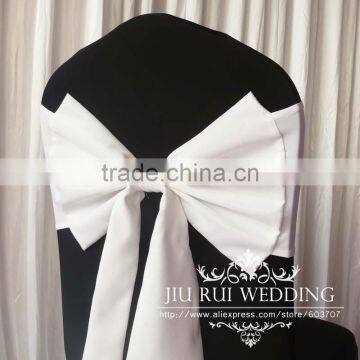 Colorful Pre - Tie Bow Spandex Chair Band Lycra Chair SashFor Wedding Decor photo-5