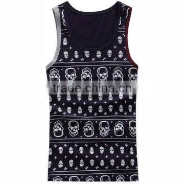 national style loose 100% cotton printing mans tank tops wholesale clothing china supplier