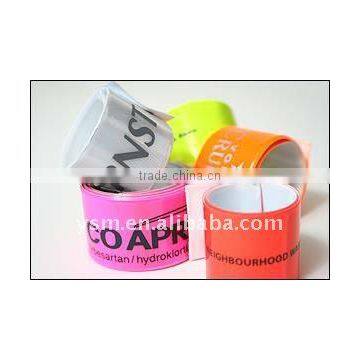 Promotional reflective plastic slap wrap/armband/wristband/snap band