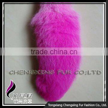 CX-R-25A China Best Selling High Quality Custom Cute Fox Fur Charm Keychain photo-3