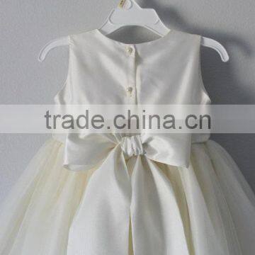 New Model Factory Wholesale Baby Clothes One Piece Summer Stain Cheap Children's Boutique Fashion Baby Girl White Dress photo-3
