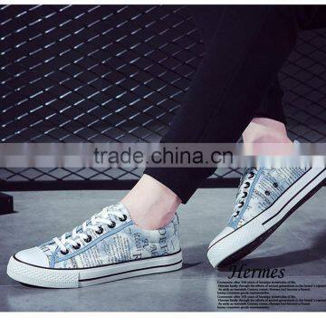English Printing Men's Casual Canvas Shoes in Good Price photo-5