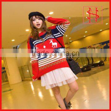 long styles loose knit womens wool sweaters wholesaler christmas jumpers