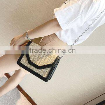 Zm50218b Europe Fashion Lady Single Shoulder Bags Simple Cross Body Straw Bag Women photo-3