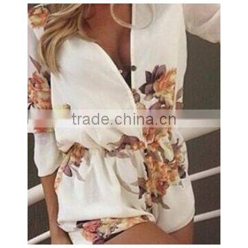 Zm50385b Printed Jumpsuits Women Short Pants Fashion Hot Sale Lady Trousers photo-2