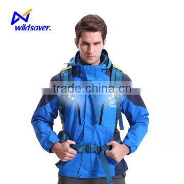 Hi Vis Windproof Waterproof Blue Windbreaker Jacket Custom photo-6