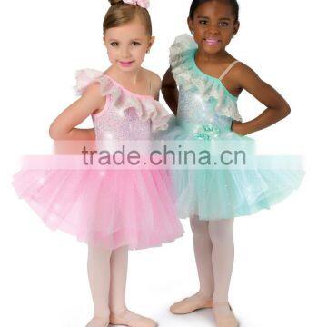 2017 Hot- New Kids Stage Wear-one Shoulder Nice Lace Children Tutu Dress photo-4