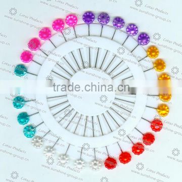 Wheel Assorted Colored Decorative Pearl Head Corsage Pins001