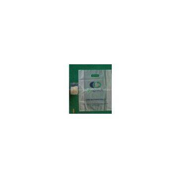 Custom Plain or 1 - 8 Color Printed Degradative Flat Handle Biodegradable Shopping Bags