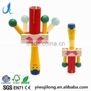 Hot sale wooden baby hand shacking bell toy educational musical toys