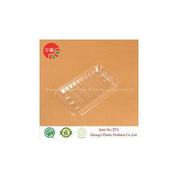 clear disposable blister plastic fresh food tray