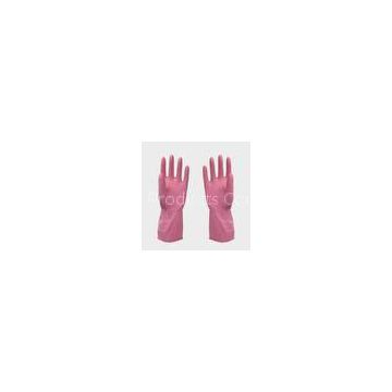 Women / Man Cycling Household Latex Gloves With dip flocklined